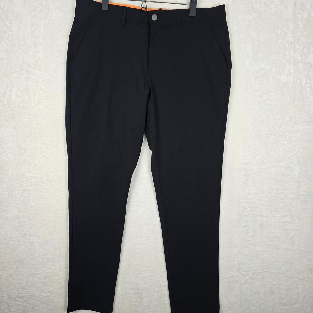 Macade Mens Golf Pants Black Performance Stretch Tapered Fit Trouser 36 × 31